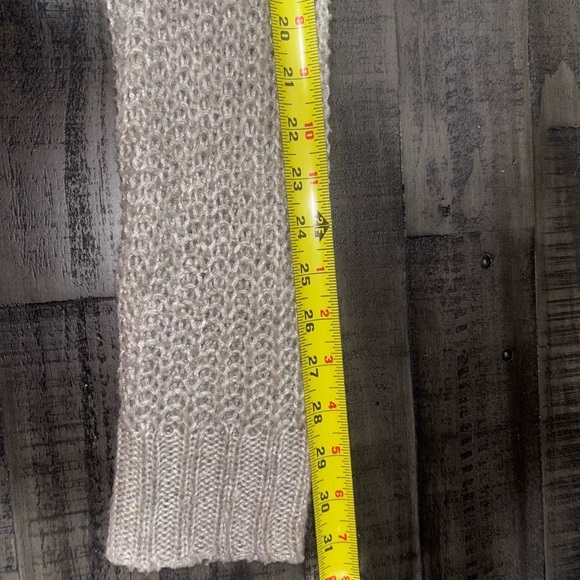 AERIE Sheer Cable Knit Women's Cotton Blend Sweater Size M Gray Soft & Cozy​ - Picture 7 of 8